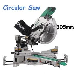 Aluminum Cutting Machine 305mm Wood Saw Dual Sliding Compound Miter Saw 1800W 220V Circular Cutting Machine SM3057R