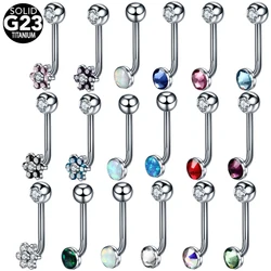 1PC G23 Titanium Opal Crystal Christina Vertical Hood Piercings Lip Rings Sexy Women Piercings Body Jewelry 14G