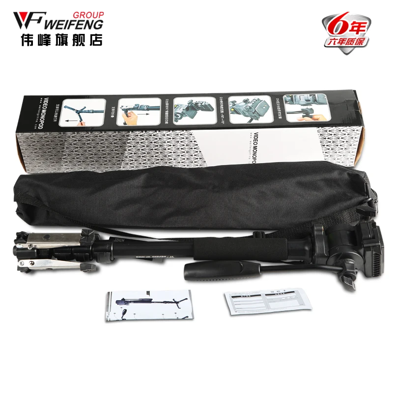 WEIFENG WF 3958M กล้อง DSLR Monopod ขาตั้งกล้องวิดีโอ DV ของเหลวที่วางฝักบัว Travel กล้องวิดีโอ