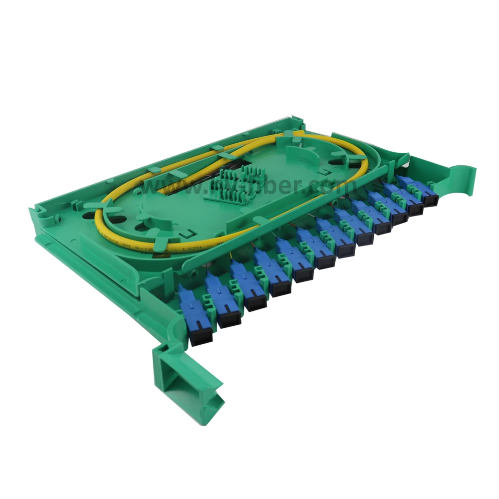 Fiber Optic Splice Module Tray for ODF Cabinet,Distribution Module Tray with Pigtail, 12 Core