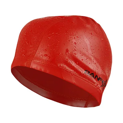 Man\'s PU Swimming Cap 2019 Swim Pool Beach Protect Ears Hair Bathing Hat For Boys Girls Long Hair Lady Swim Cap For Women