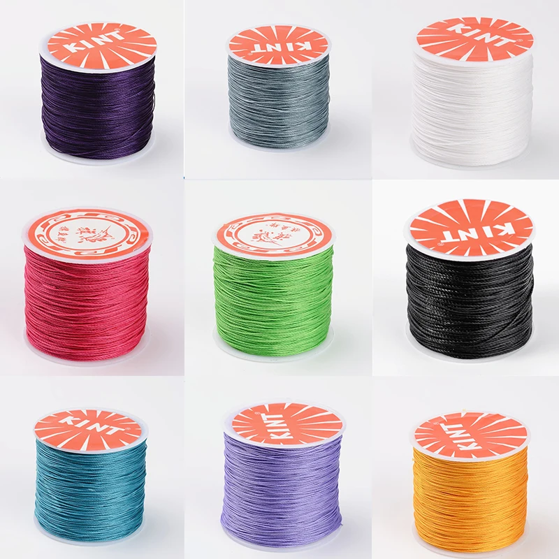 

0.45/0.5/0.6mm Round Waxed Polyester Cords Beading Thread Rope Strap for Jewelry Making DIY Bracelet Necklace Accessory Finding