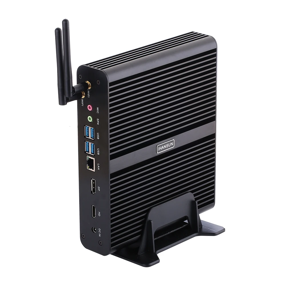 HUNSN 4K Fanless Mini PC,Desktop Computer,Intel Core I7 1255U,BM14,Server,Windows 11/Linux Ubuntu,WiFi,BT,DP,HD,2USB3.0,6USB2.0