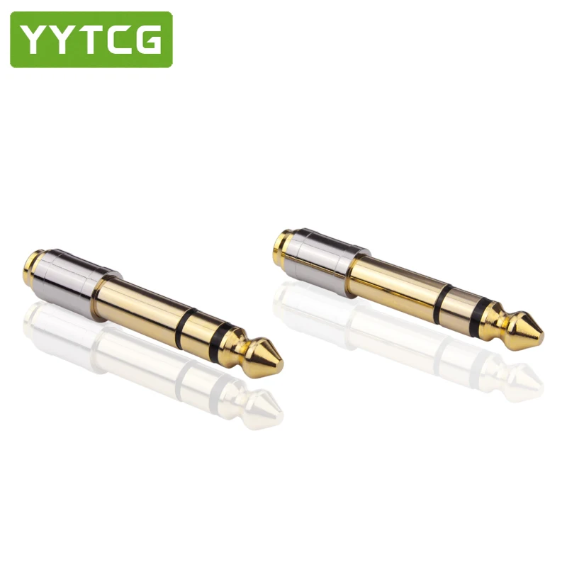 Yytcg Jack 6.5 6.35 Mm MALE Plug untuk 3.5 Mm Perempuan Konektor Headphone Amplifier Audio Adapter Mikrofon AUX 6.3 3.5 MM Converter