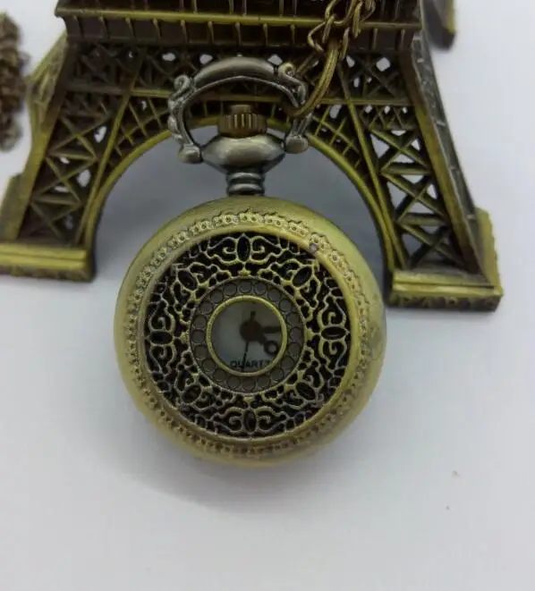 Wholesale 10 PCS/lot best quality quartz pendant Hollow Good quality steampunk Necklace pocket watches gift