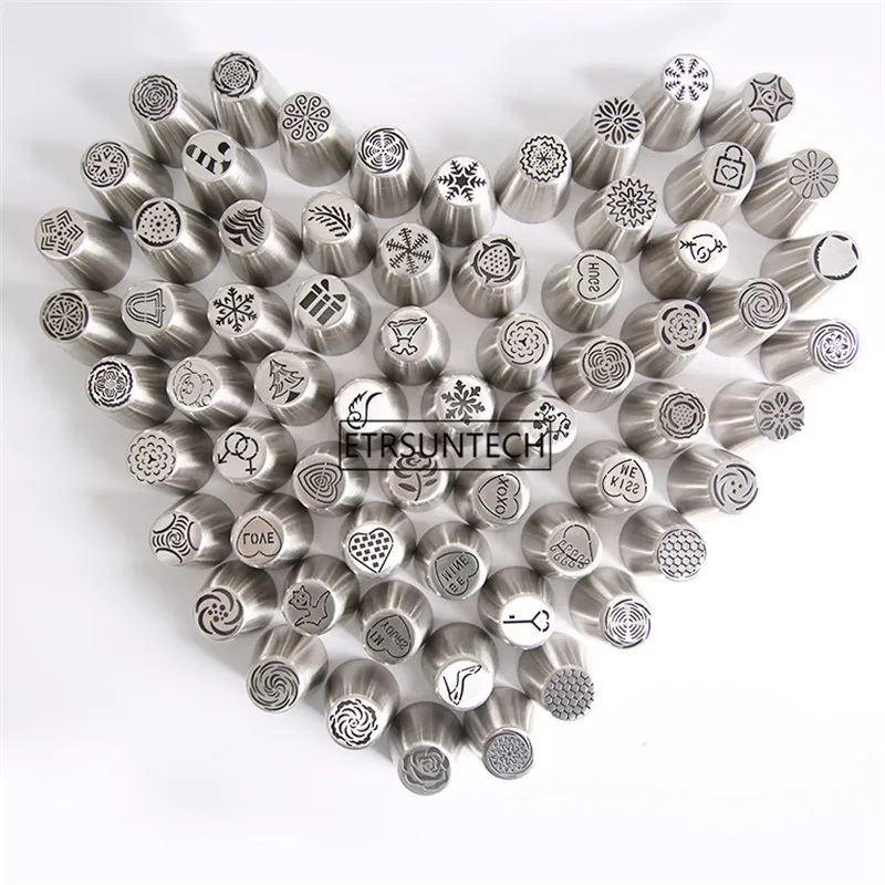 

200pcs/lot 65 Style Stainless Steel Nozzles Pastry Icing Cake Piping Cake Decorating Tools