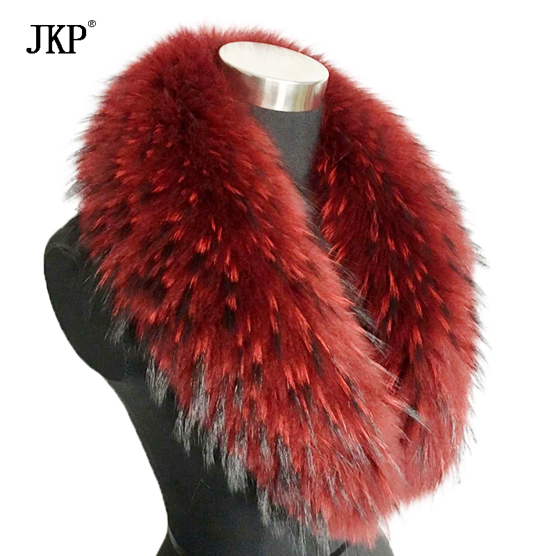 Winter New Natural Raccoon Fur Scarves Warm Raccoon Fur Collar For Women High Quality  Female Neck Cap Shawls and Scarves