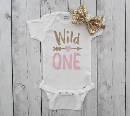 

personalized Wild One first birthday infant bodysuit onepiece Tutu Dress romper Outfit Set baby shower party favors