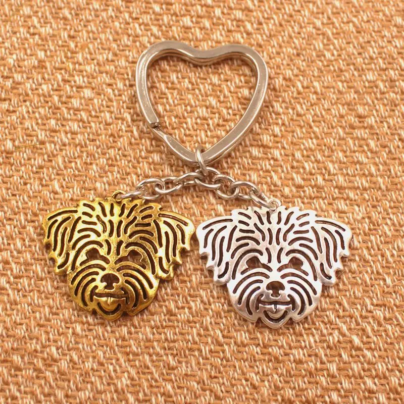 جديد لطيف لاسا أبسو الكلب الحيوان محفظة حقيبة يد قلادة حديدية المفاتيح لحقيبة سيارة المرأة حلقة رئيسية K157