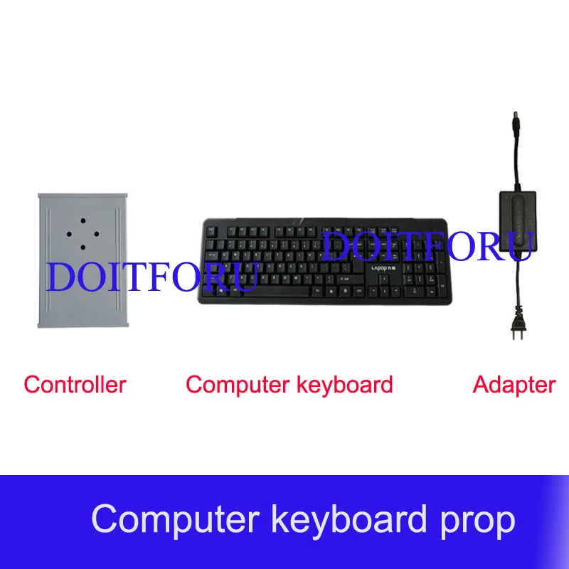 Room escape props USB keyboard prop enter the right password to unlock and get the audio clues  adventurer game