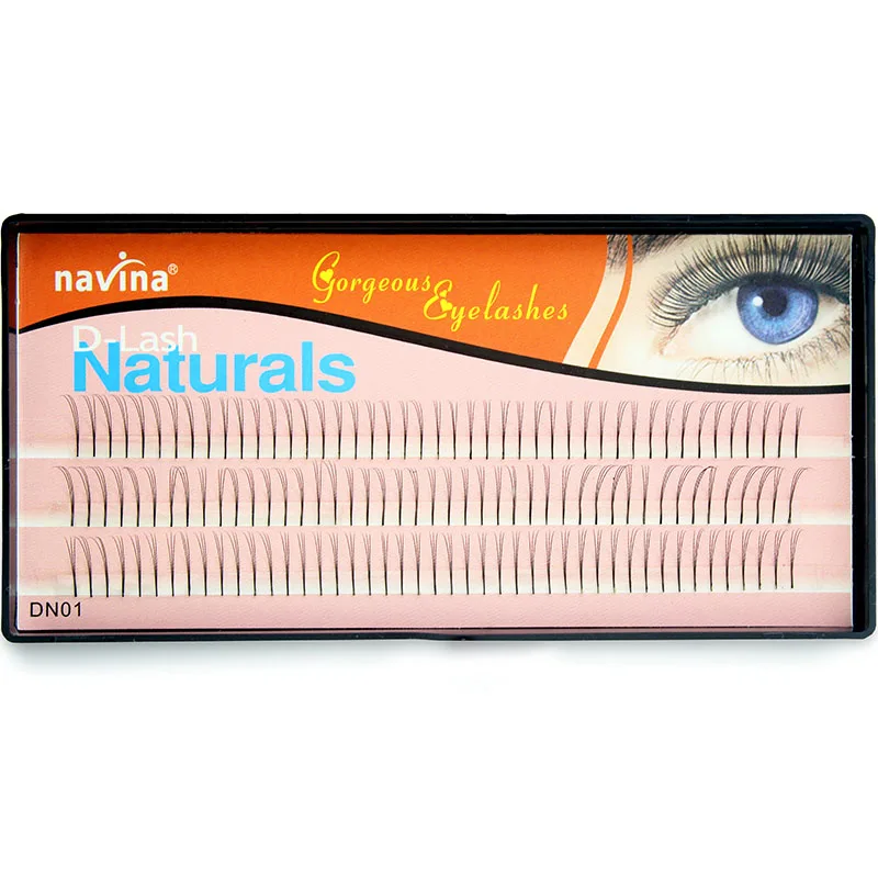 Navina Natural Soft Long Black Eyelash Extension Professional 3D Grafting Individual Cluster Eyelashes Makeup Faux Cilia Lashes