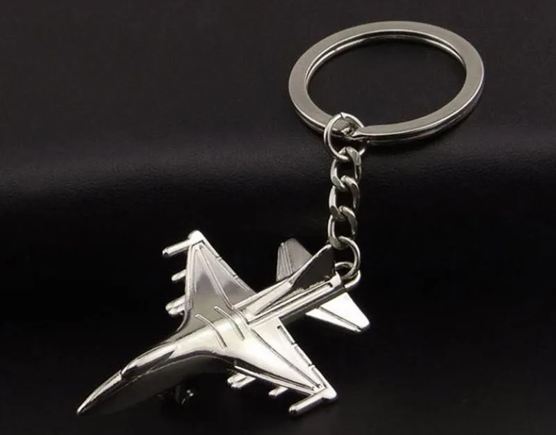 New Plane model Key Chain personality Car Key Ring metal Key chain Bag Accessories small Fighter Key Holder Jewelry K1743