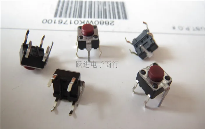 

Japan original touch Switch 6*6*5mm 6*6*5 Line 5 feet Micro Switch Red