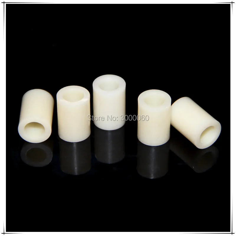 ABS White Nylon Round Standoff Spacers Straight Hollow Support Tube For PCB Board 3.2mm ID