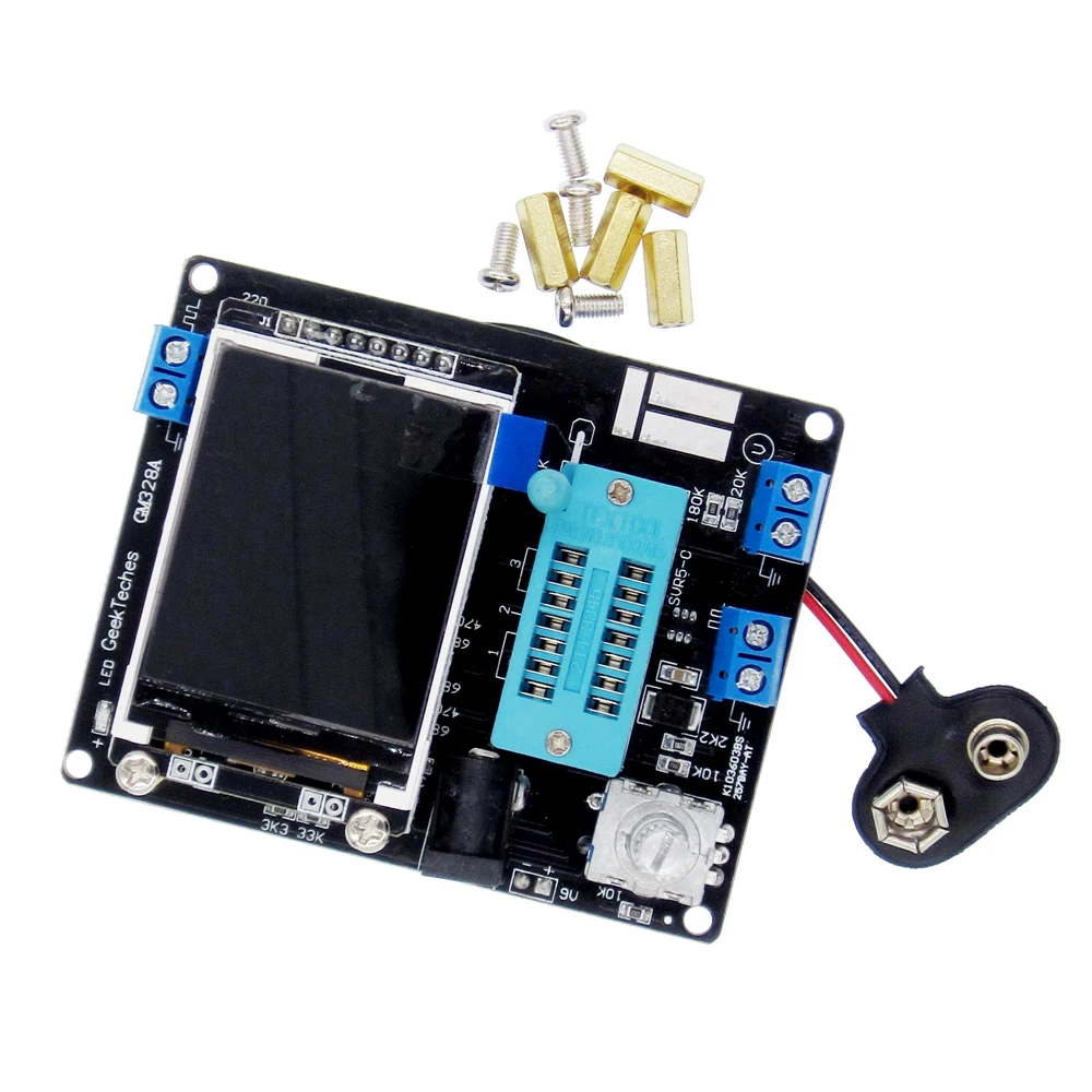 LCD GM328A Transistor Tester Diode Capacitance ESR Voltage Frequency Meter PWM Square Wave Signal Generator SMT Soldering