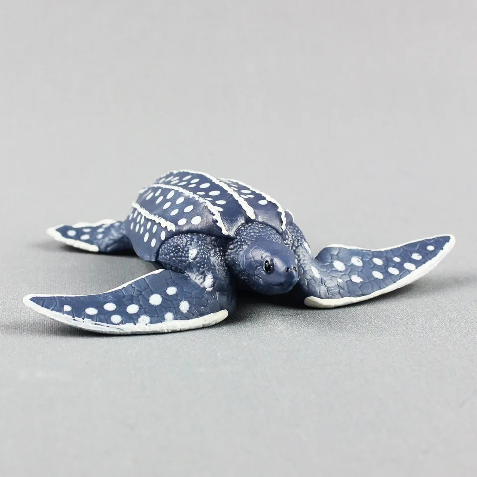 simulation Marine life Leatherback Turtle Static Plastic toy model mini 10x13cm Environmental PVC prop  kids' toy gift w0591