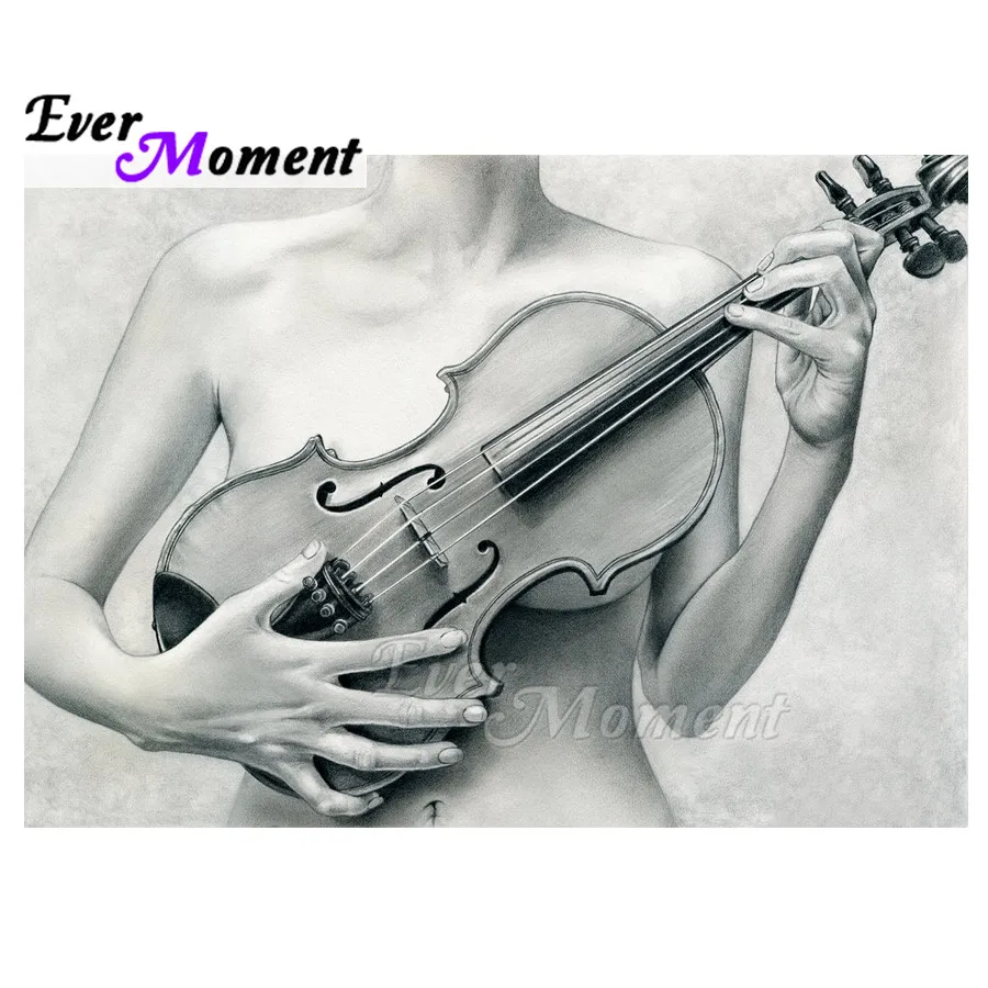 

Ever Moment Diamond Painting Hobby Artwork Mosaic Woman Violin 5D DIY Cross Stitch Diamond Embroidery Decoration ASF1676