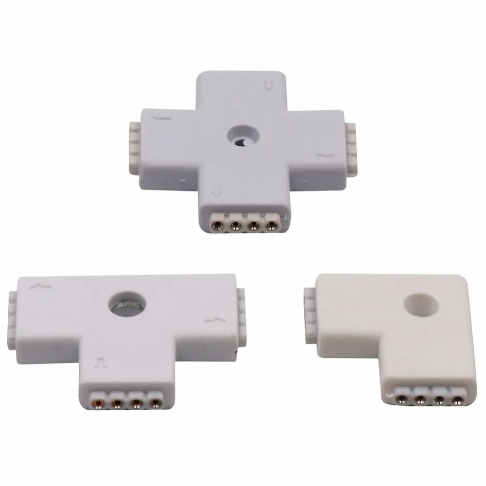 

1pcs L T X Shape 4 pin RGB Connector adapter jack plug