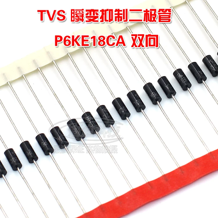 New P6KE18CA TVS Transient Suppression Diode Bidirectional 18V 600W Straight DO-15