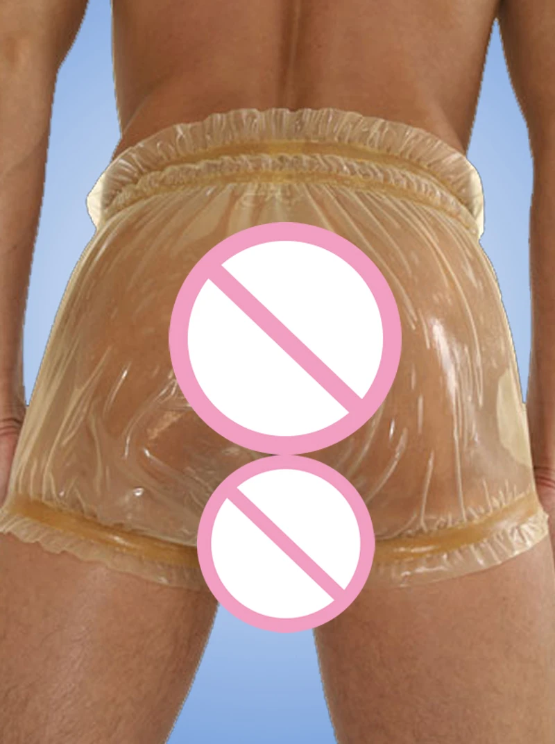 Gratis Verzending! !! Transparante Latex Bloeiers Voor Mannen Natuurlijke Latex Shorts Breechs Ondergoed Voor Mannen Jongens Sexy Lingerie Onderbroek