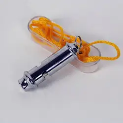 Outdoor Ball Sports Dog Trainning Metal Coach Referee Whistle With Neck Chain Emergency Security School Wholesale