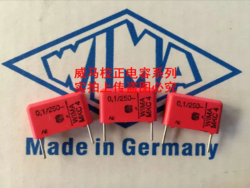 

2020 hot sale 10pcs/20pcs Germany WIMA capacitor MKC4 250VAC 0.1UF 250VAC 104 100n P: 15mm Audio capacitor free shipping