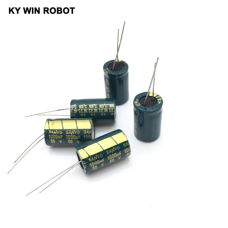 10 pcs  Aluminum electrolytic capacitor 1000 uF 50 V 13 * 20 mm frekuensi tinggi Radial Electrolytic kapasitor