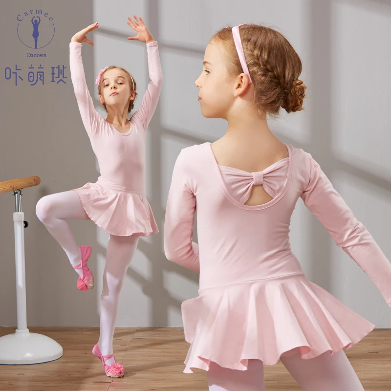 New Arrival Children Dance Clothing Girls Dancing Suit Kids Dancing Training Dress Long Sleeve Ballet Dance Suit B-6288