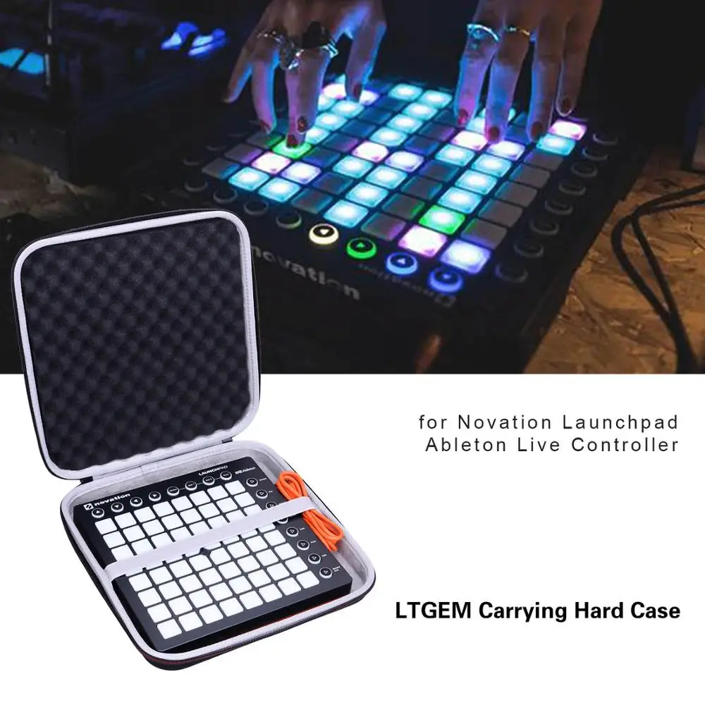 

LTGEM EVA Black Waterproof Shockproof Carrying Hard Case for Novation Launchpad Ableton Controller