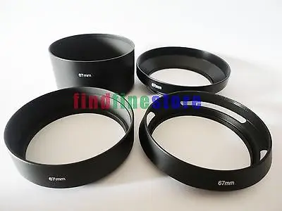 67 мм Стандартный телеобъектив широкоугольный изогнутый металлический бленда объектива для canon nikon 67 мм набор фильтров объектива 4 шт