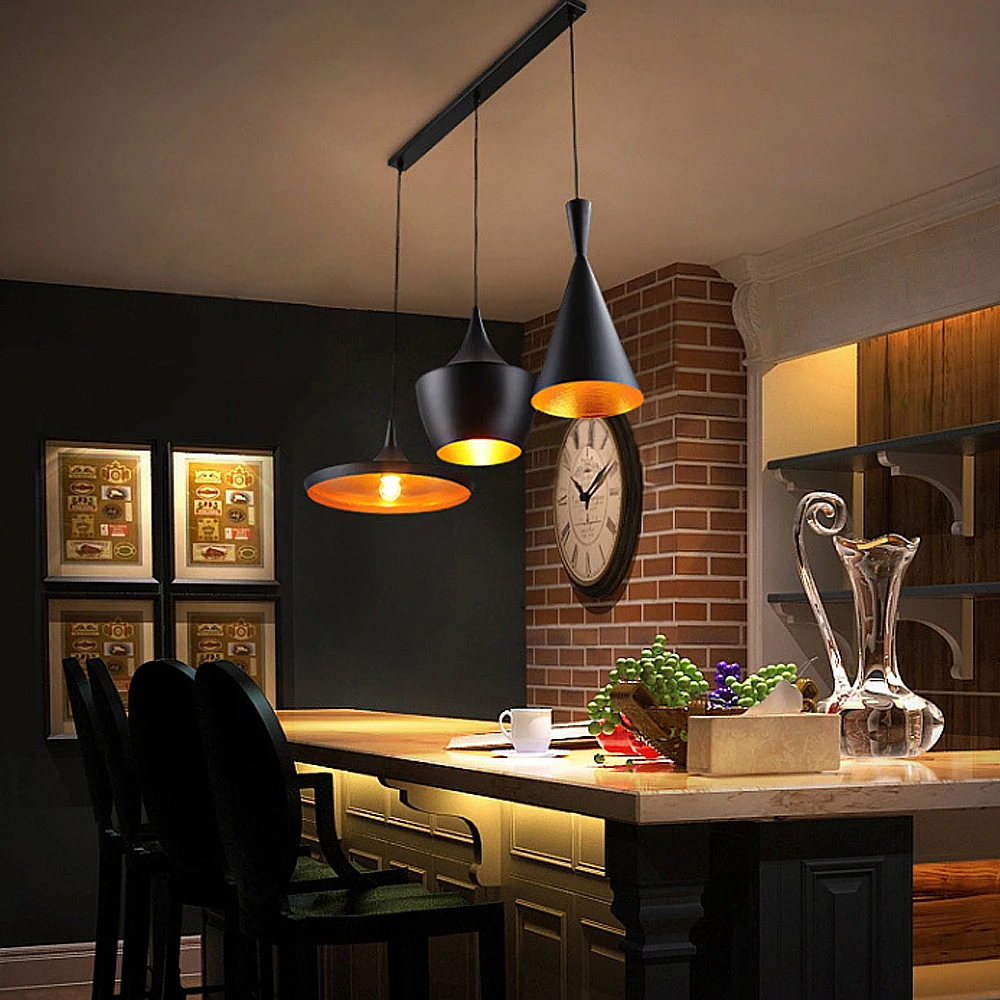 Nordic Modern loft hanging Glass Pendant Lamp Fixtures E27 E26 LED Pendant lights for Kitchen Restaurant Bar living room bedroom