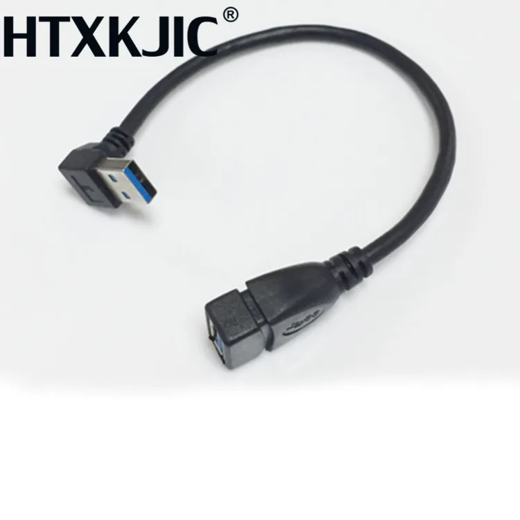 USB 3.0 Male to A Female M/F Adapter Connector Converter Blue 90 Degree Vertical Left Right Up Down Angled