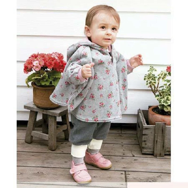 2024 Winter Baby Girls Coat Infant Jackets Hooded Gown infant-clothing Newborn Poncho Outerwear baby girl clothes cloak Outfits