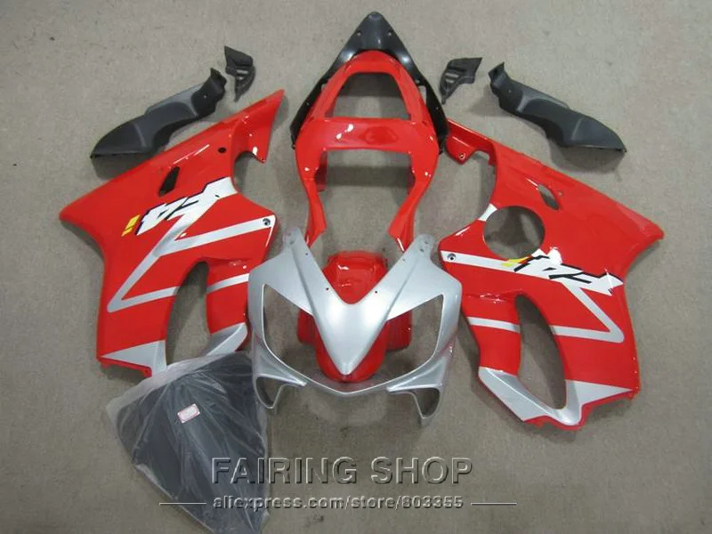 CBR600 F4i 2003 2002 2001 Fairings for Honda ( Red silver ) cbr 600F4i 01 02 03 Injection Fairing kit ll106