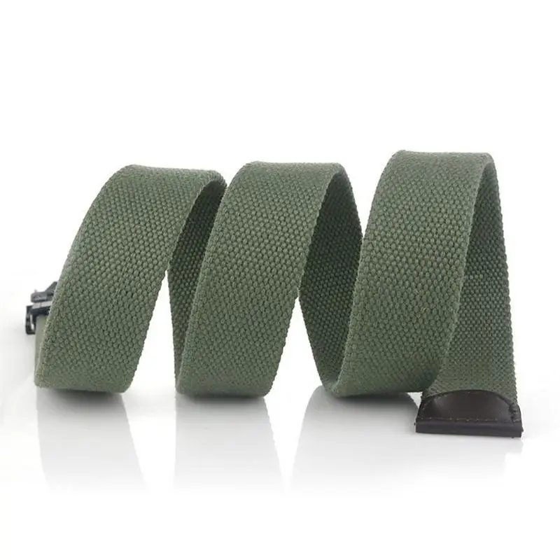 SupSindy Men Canvas Belt Black US Metal Buckle Army Military Tactical Belts for Men Jeans Outdoor Training Soldier Strap Male