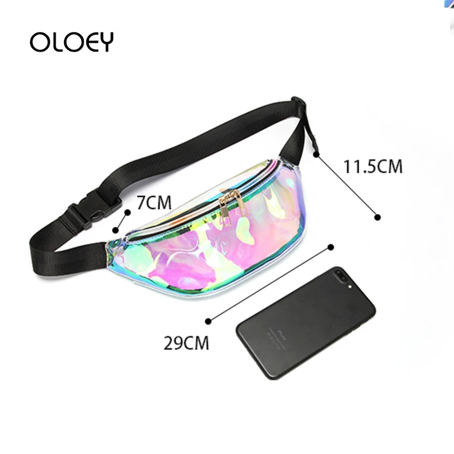 Transparent PVC Waist Bag Brand Design Women Girls Casual Pouch Fanny Chest Clear Shoulder Bags Trendy Ladies Waist Bag Bolso