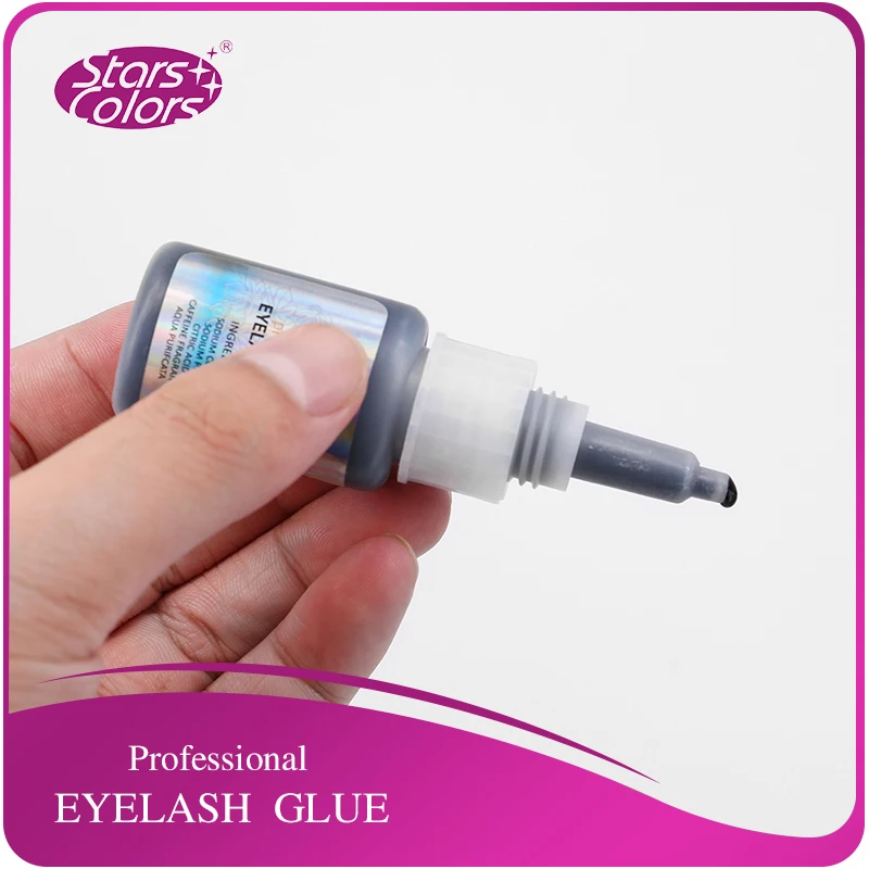 Black False Eyelash Extension Glue Low Odor No Toxic Eyelash Adhesive Eyelash Extension Tool for Professional Eyelash Beautician