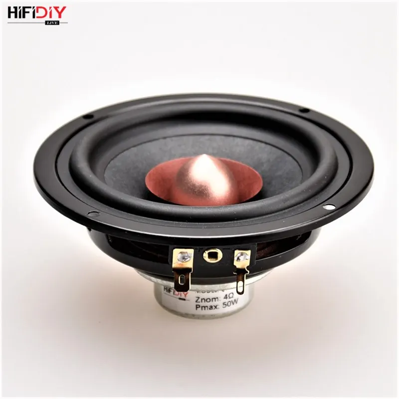 HIFIDIY LIVE Hi-Fi 4.5 INCH DIY Full frequency speaker unit 4 8OHM 50W Neodymium magnetic High Alto bass loudspeaker QF4-116NS