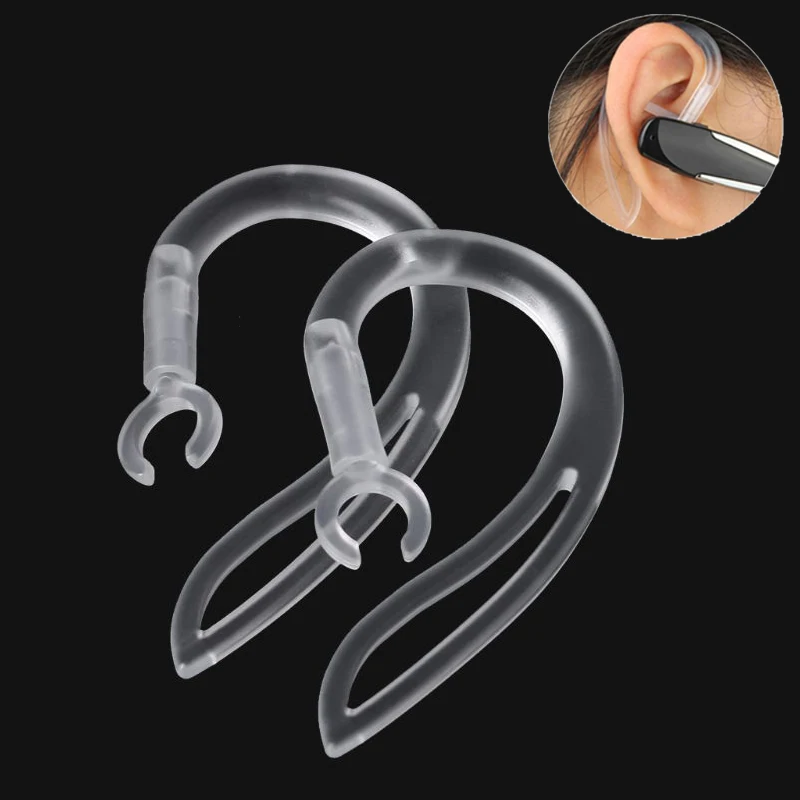 10mm Bluetooth-compatible Earphones Transparent Soft Silicone Headset Wireless Headphone Earhook Handsfree Earphone