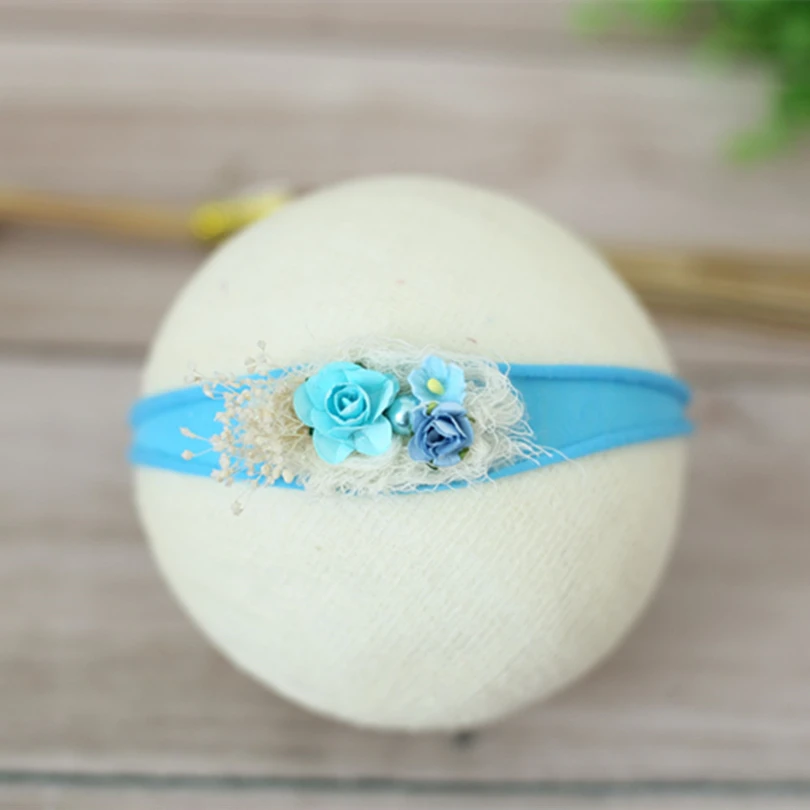 Newborn baby headband Flower headpiece Newborn flower gril headband Baby photography props Fieback