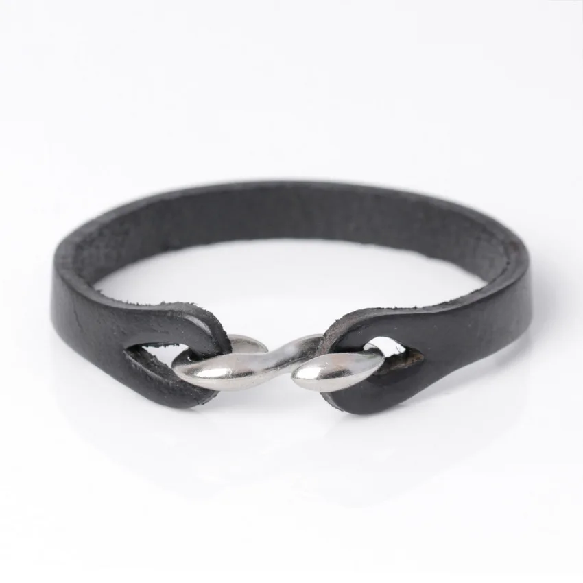 XQNI New Fashion Trendy Sporty Hook Genuine Leather Bracelets For Men Women Brand Vintage DIY Bandage Charm Friendship Bracelet