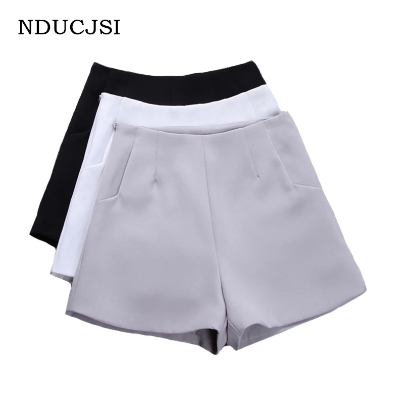 

NDUCJSI Hot Sale Style Women Shorts Causal High Waist Sexy Shorts Home Short Pockets Zopper Women's Daily Black White Shorts