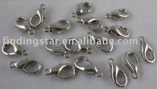 FREE SHIPPING 100PCS Nickle plated Lobster Clasps 14mm M362