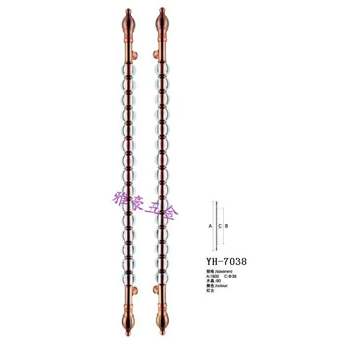 

The door handle of modern European style luxury glass crystal door handle sliding door handle Chinese wooden door