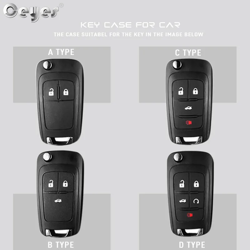 Ceyes Car Styling Auto Key Shell Case For Chevrolet Cruze Aveo Trax For Opel Astra Corsa Carbon Fiber Accessories Car-Styling images - 6