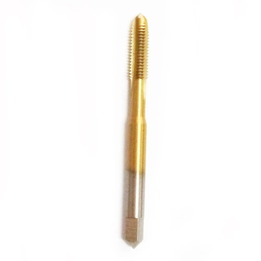 M4 Titanium Coati Spiral Point Tap Straight Flute Metric Machine Screw Taps Thread Machine Threading Cutting Hand Tools