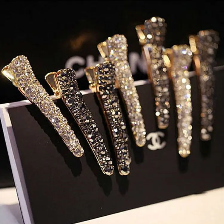 Gorąca sprzedaż 5 kolorów kryształ koreański perła eleganckie kobiety Barrettes spinki do włosów wsuwki do włosów akcesoria do włosów