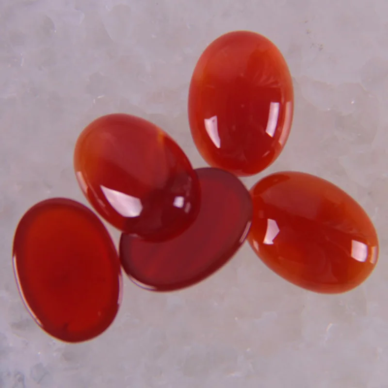 18x13MM Red Agate Oval CAB GEM Cabochon Jewelry Bead (10 pcs/lot) H020