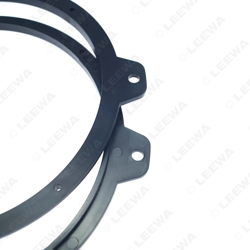 LEEWA 2pc Black 6.5 inch Car Stereo Speaker Spacer Pad Adapter for BMW 3-Series E46 1999-2005 Speaker Mat Rings