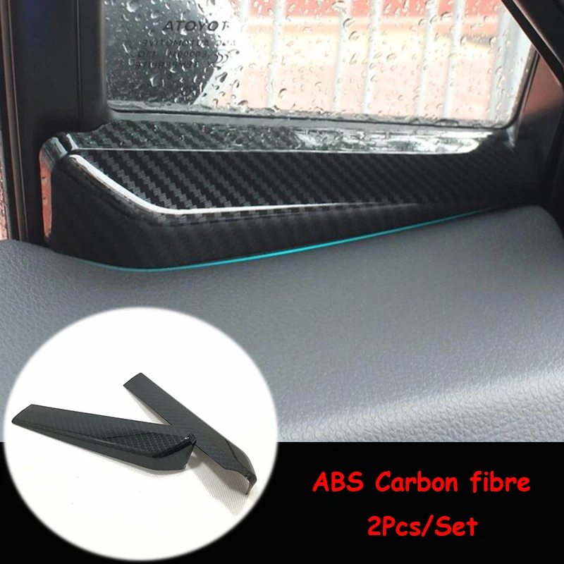 

For Toyota CHR C-HR 2016 2017 2018 ABS Matte/Carbon fibre Interior Front Door Side A Pillar Head Window Cover Trim Accessories